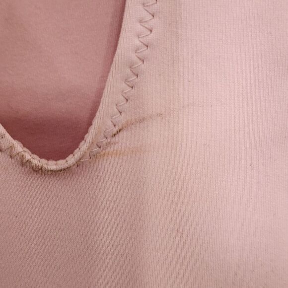 Free People Va Va Voop Bodysuit Pink Puff Sleeve Coquette Ballerina Feminine L - Picture 4 of 6